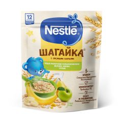Каша молочная Шагайка 5 злаков яблоко, банан, груша (с 12 мес.) Nestle 190 г