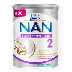 Сухая молочная смесь NAN 2 OPTIPRO гипоаллергенный (с 6 мес.) 800 г
