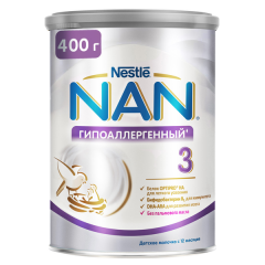 Детское молочко NAN 3 OPTIPRO  гипоаллергенный (с 12 мес.) 400 г