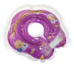 Круг для купания 0-24 мес (3-12 кг)  полуцвет + погремушка  в ассортименте Baby Swimmer